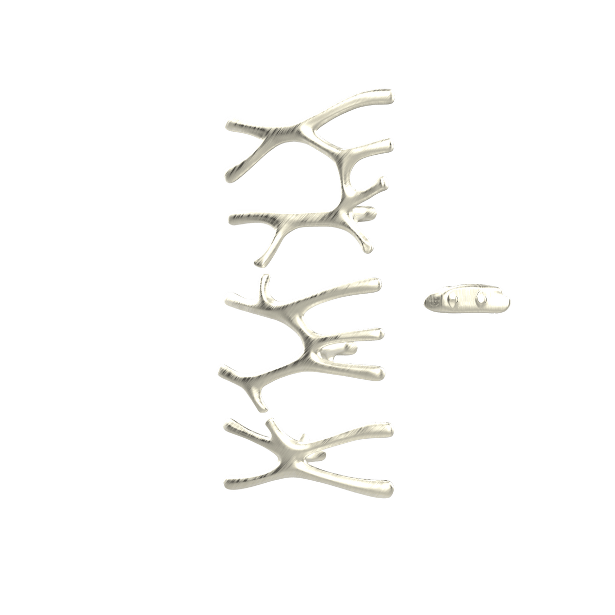 P&Bhusri S7-LMS-BWG-XA Daphne's Branch Large + Medium + Small Towel Warmer in PVD Brushed White Gold