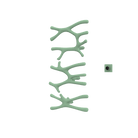 P&Bhusri S7-LMS-CGR-XM Daphne's Branch Large + Medium + Small Towel Warmer in Celadon Green