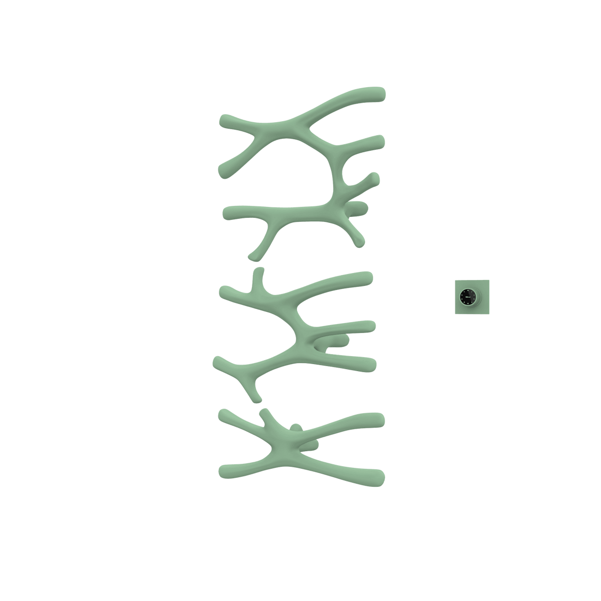 P&Bhusri S7-LMS-CGR-XM Daphne's Branch Large + Medium + Small Towel Warmer in Celadon Green