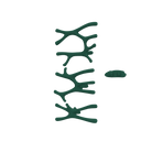 P&Bhusri S7-LMS-EGR-XA Daphne's Branch Large + Medium + Small Towel Warmer in Emerald Green