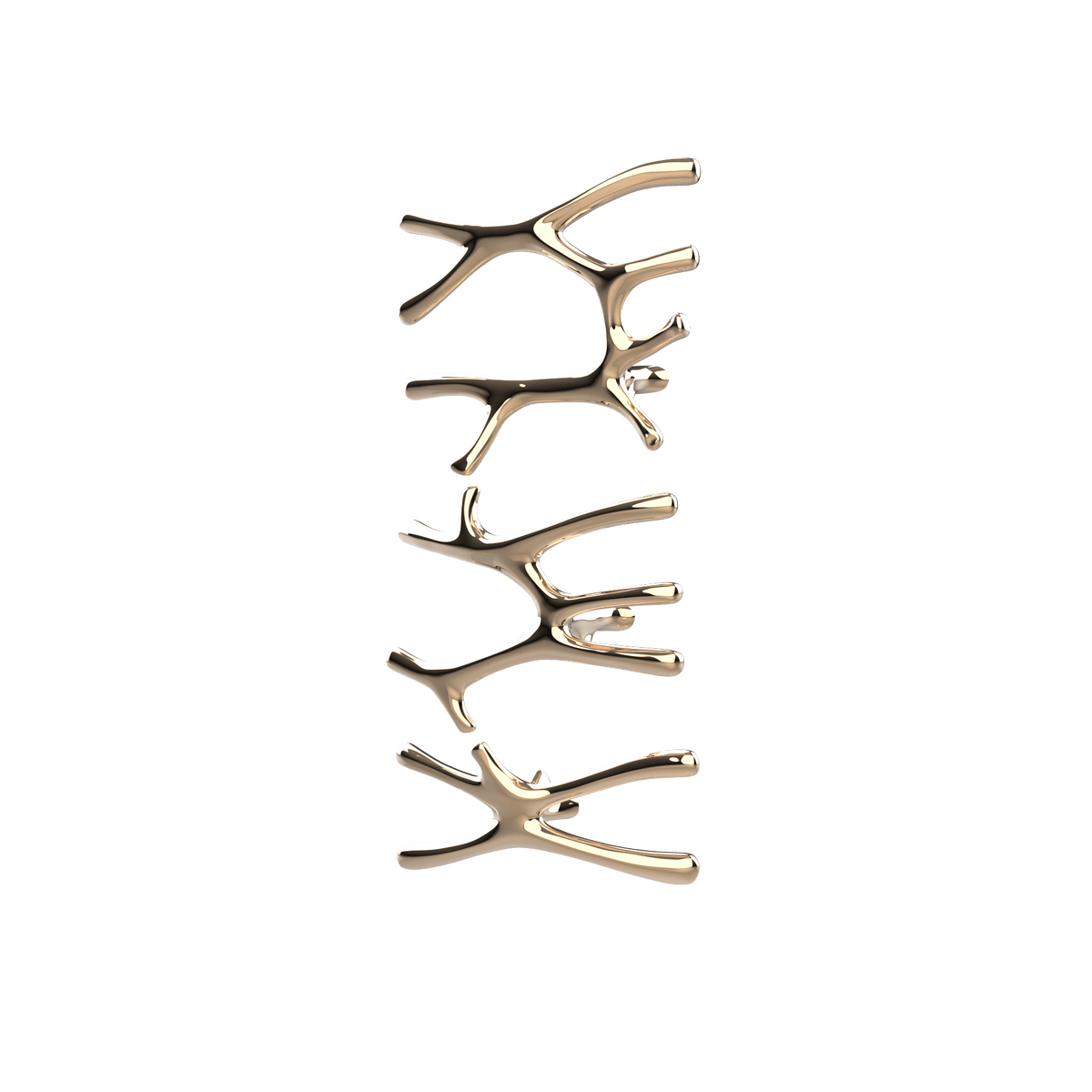 P&Bhusri S7-LMS-PBZ-SC Daphne's Branch Large + Medium + Small Towel Warmer in PVD Polished Bronze