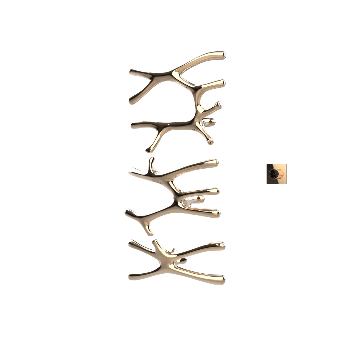 P&Bhusri S7-LMS-PBZ-XM Daphne's Branch Large + Medium + Small Towel Warmer in PVD Polished Bronze