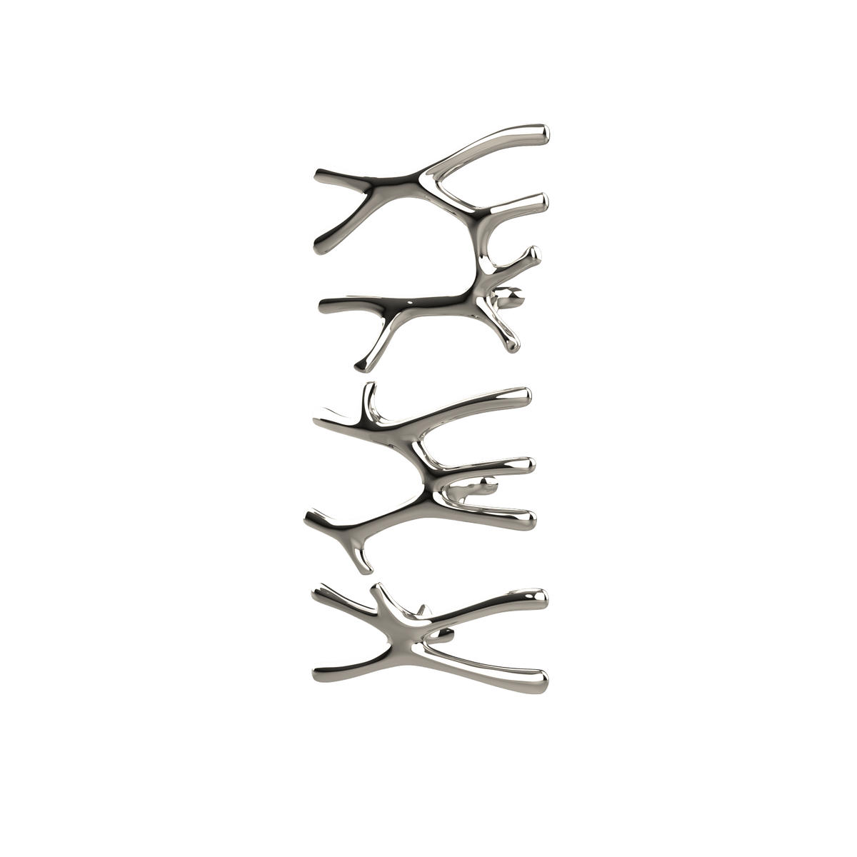 P&Bhusri S7-LMS-PNI-SC Daphne's Branch Large + Medium + Small Towel Warmer in PVD Polished Nickel