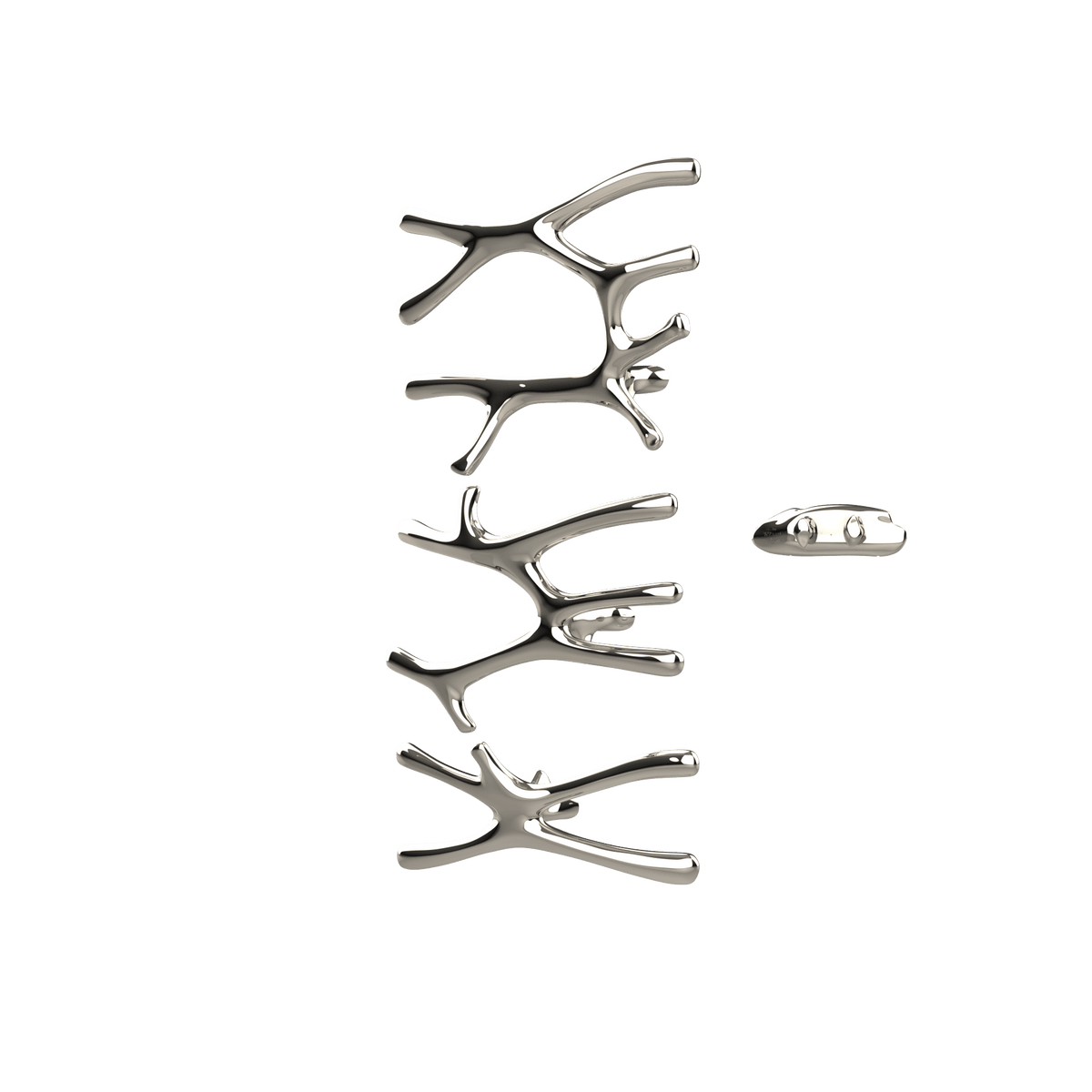 P&Bhusri S7-LMS-PNI-XA Daphne's Branch Large + Medium + Small Towel Warmer in PVD Polished Nickel
