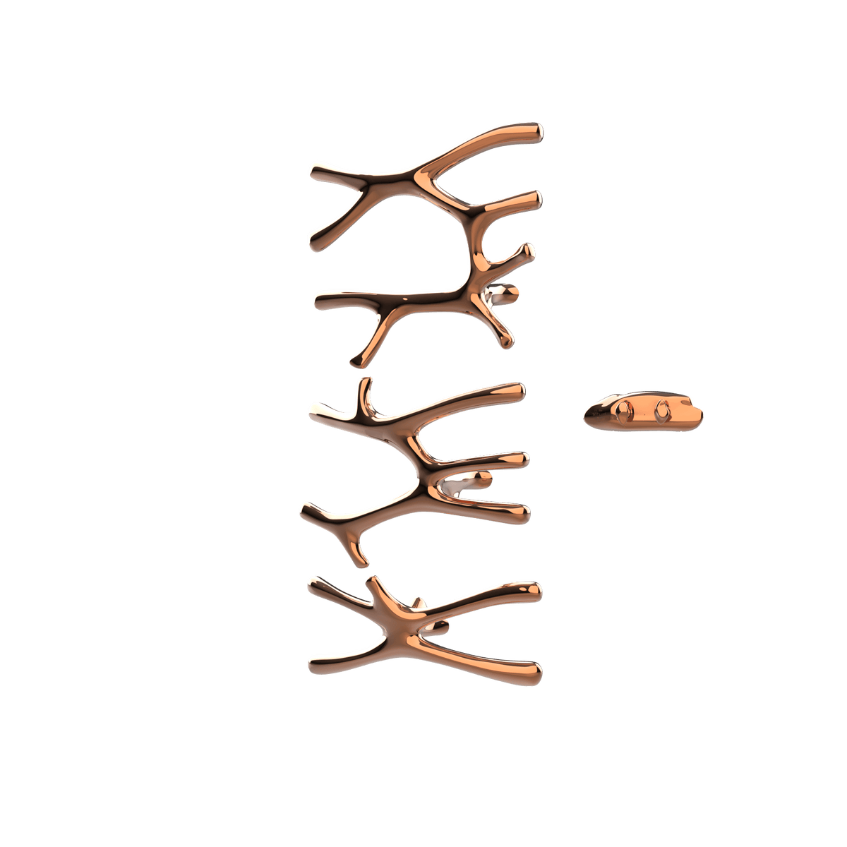 P&Bhusri S7-LMS-RGD-XA Daphne's Branch Large + Medium + Small Towel Warmer in PVD Polished Rose Gold