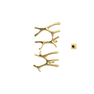 P&Bhusri S7-LM-BLG-XM Daphne's Branch Large + Medium Towel Warmer in PVD Brushed Luxury Gold