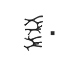 P&Bhusri S7-LM-BLK-XM Daphne's Branch Large + Medium Towel Warmer in Matte Black