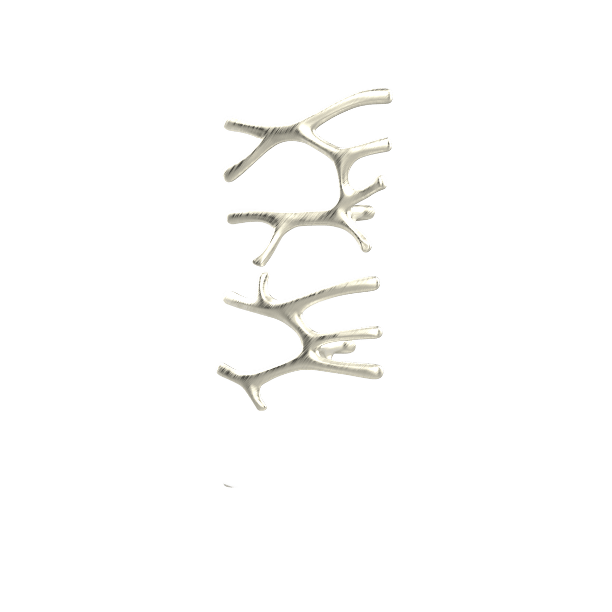 P&Bhusri S7-LM-BWG-SC Daphne's Branch Large + Medium Towel Warmer in PVD Brushed White Gold