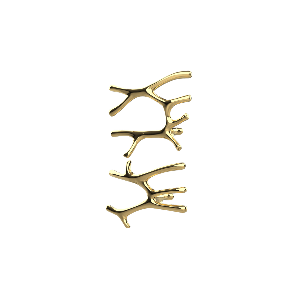 P&Bhusri S7-LM-LGD-SC Daphne's Branch Large + Medium Towel Warmer in PVD Polished Luxury Gold