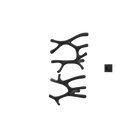 P&Bhusri S7-LM-MBL-XM Daphne's Branch Large + Medium Towel Warmer in Mist Black