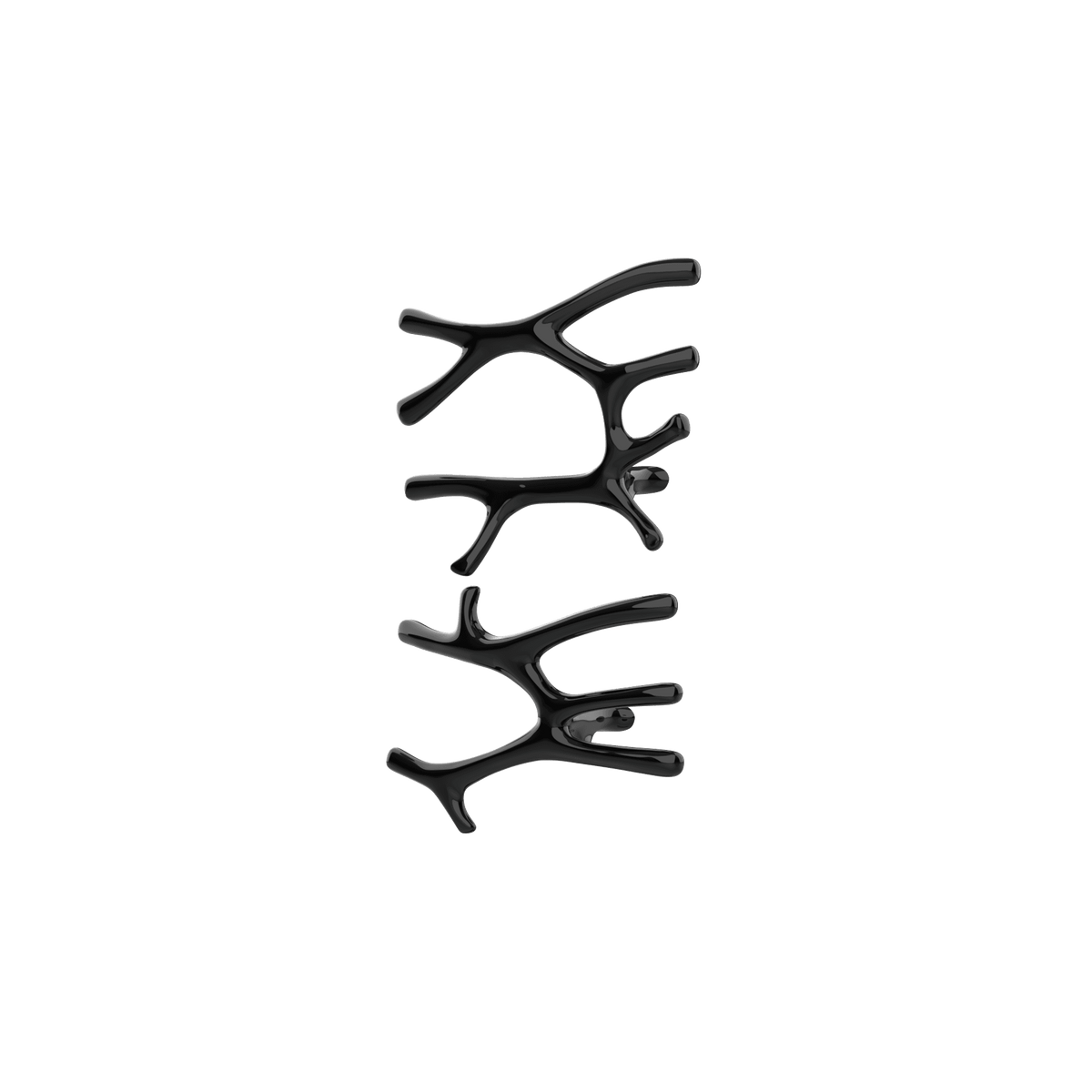 P&Bhusri S7-LM-PBN-SC Daphne's Branch Large + Medium Towel Warmer in PVD Polished Black Nickel