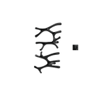 P&Bhusri S7-LM-PBN-XM Daphne's Branch Large + Medium Towel Warmer in PVD Polished Black Nickel