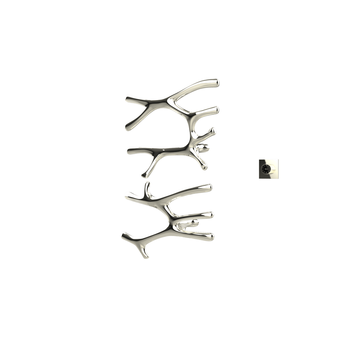 P&Bhusri S7-LM-PWG-XM Daphne's Branch Large + Medium Towel Warmer in PVD Polished White Gold