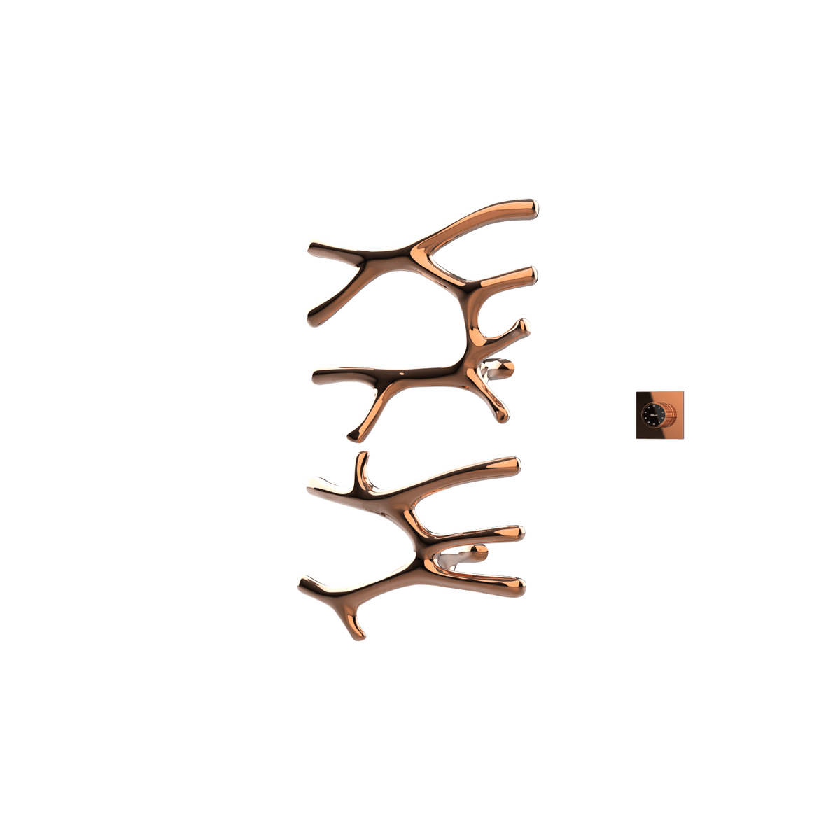 P&Bhusri S7-LM-RGD-XM Daphne's Branch Large + Medium Towel Warmer in PVD Polished Rose Gold