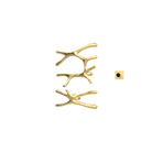 P&Bhusri S7-LS-BBR-XM Daphne's Branch Large + Small Towel Warmer in PVD Brushed Brass