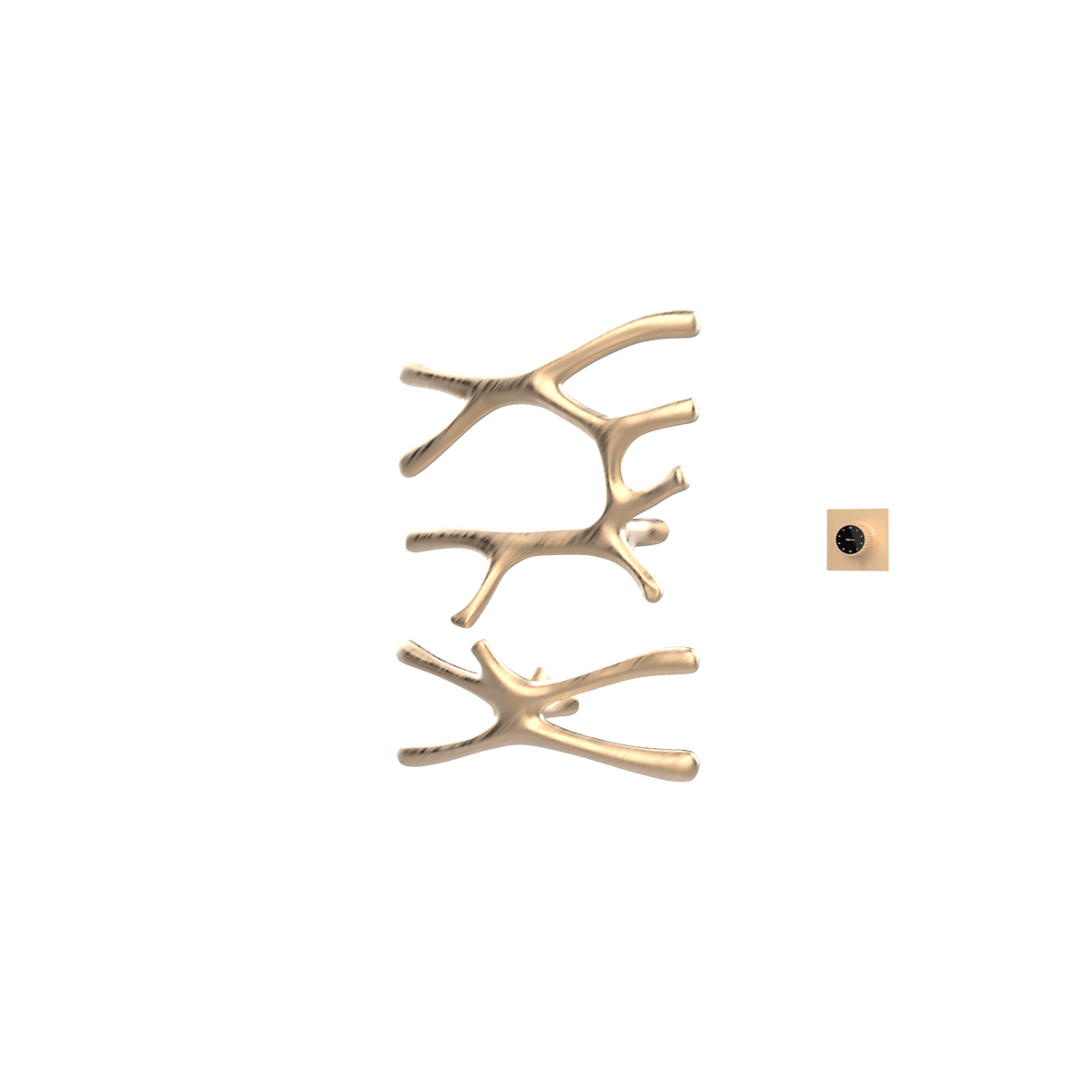 P&Bhusri S7-LS-BBZ-XM Daphne's Branch Large + Small Towel Warmer in PVD Brushed Bronze