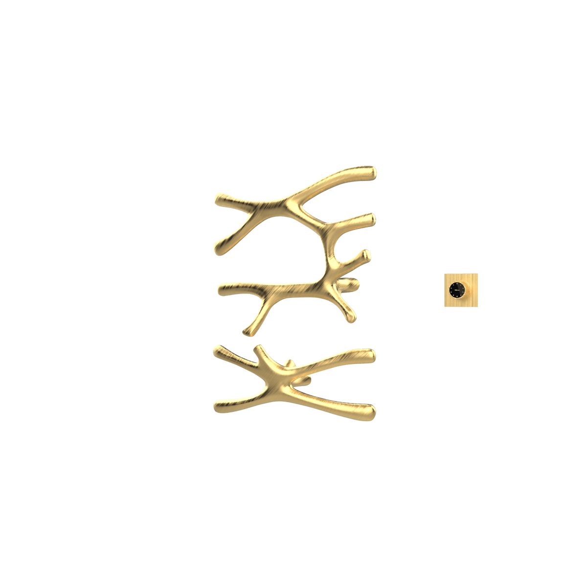P&Bhusri S7-LS-BLG-XM Daphne's Branch Large + Small Towel Warmer in PVD Brushed Luxury Gold