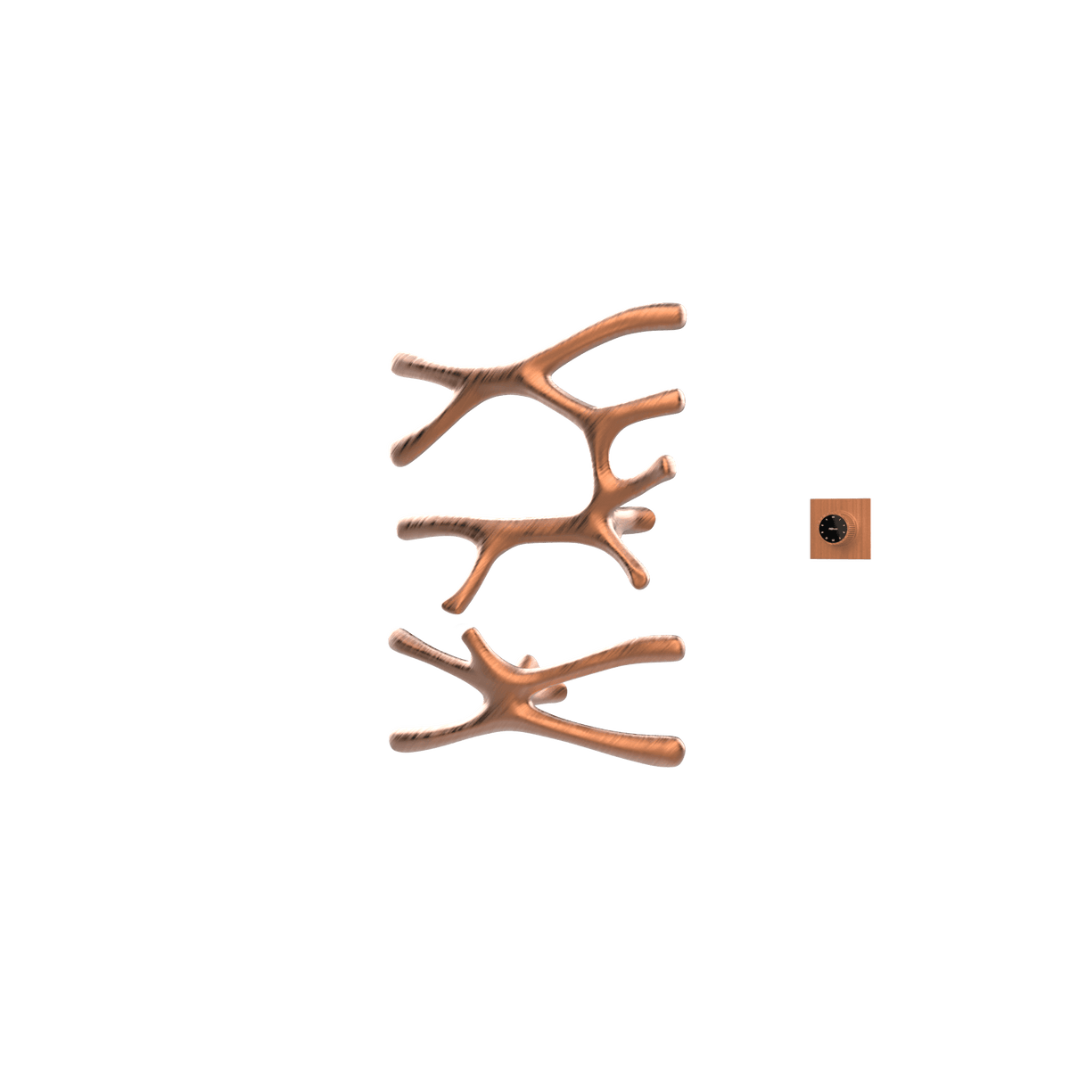 P&Bhusri S7-LS-BRG-XM Daphne's Branch Large + Small Towel Warmer in PVD Brushed Rose Gold