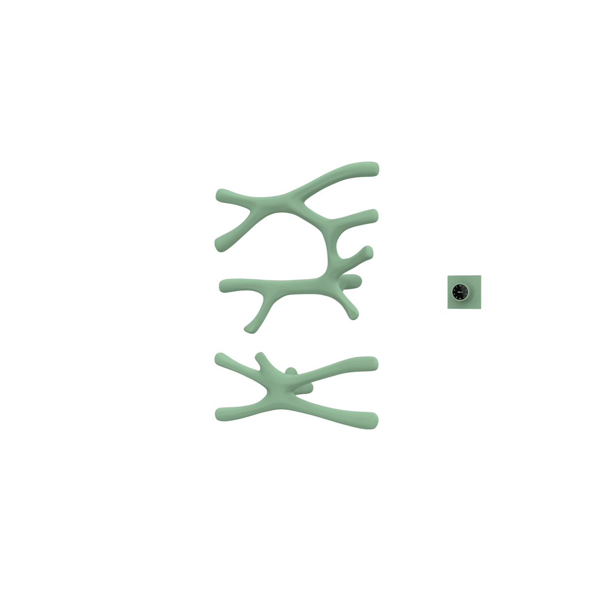 P&Bhusri S7-LS-CGR-XM Daphne's Branch Large + Small Towel Warmer in Celadon Green