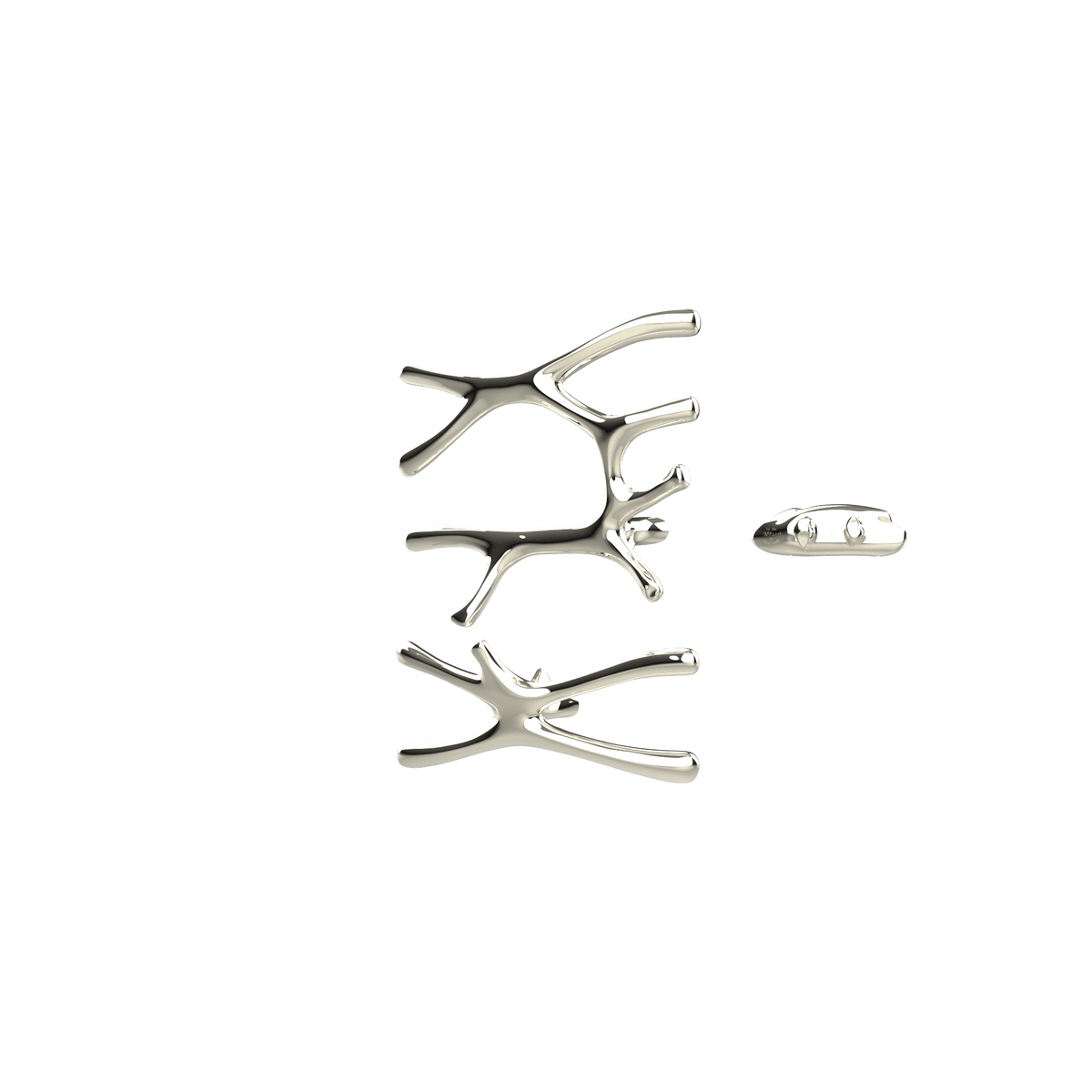 P&Bhusri S7-LS-PWG-XA Daphne's Branch Large + Small Towel Warmer in PVD Polished White Gold