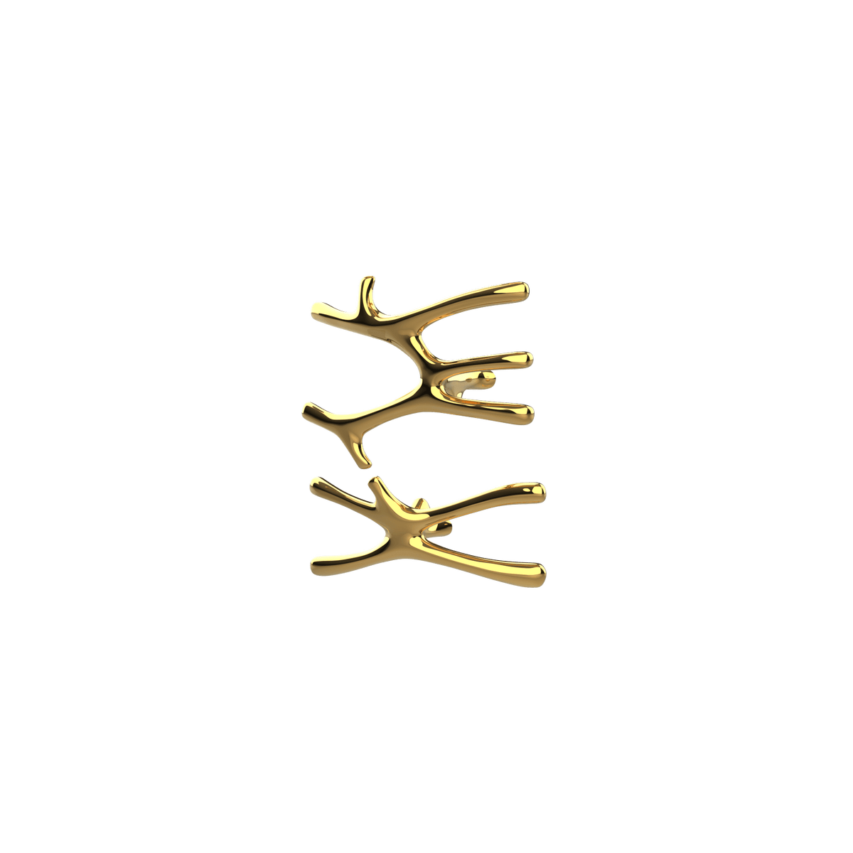 P&Bhusri S7-MS-24K-SC Daphne's Branch Medium + Small Towel Warmer in PVD 24K Gold