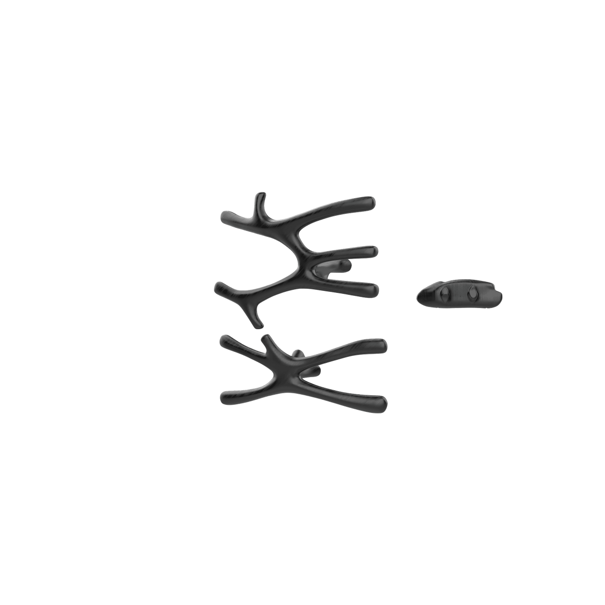 P&Bhusri S7-MS-BBN-XA Daphne's Branch Medium + Small Towel Warmer in PVD Brushed Black Nickel