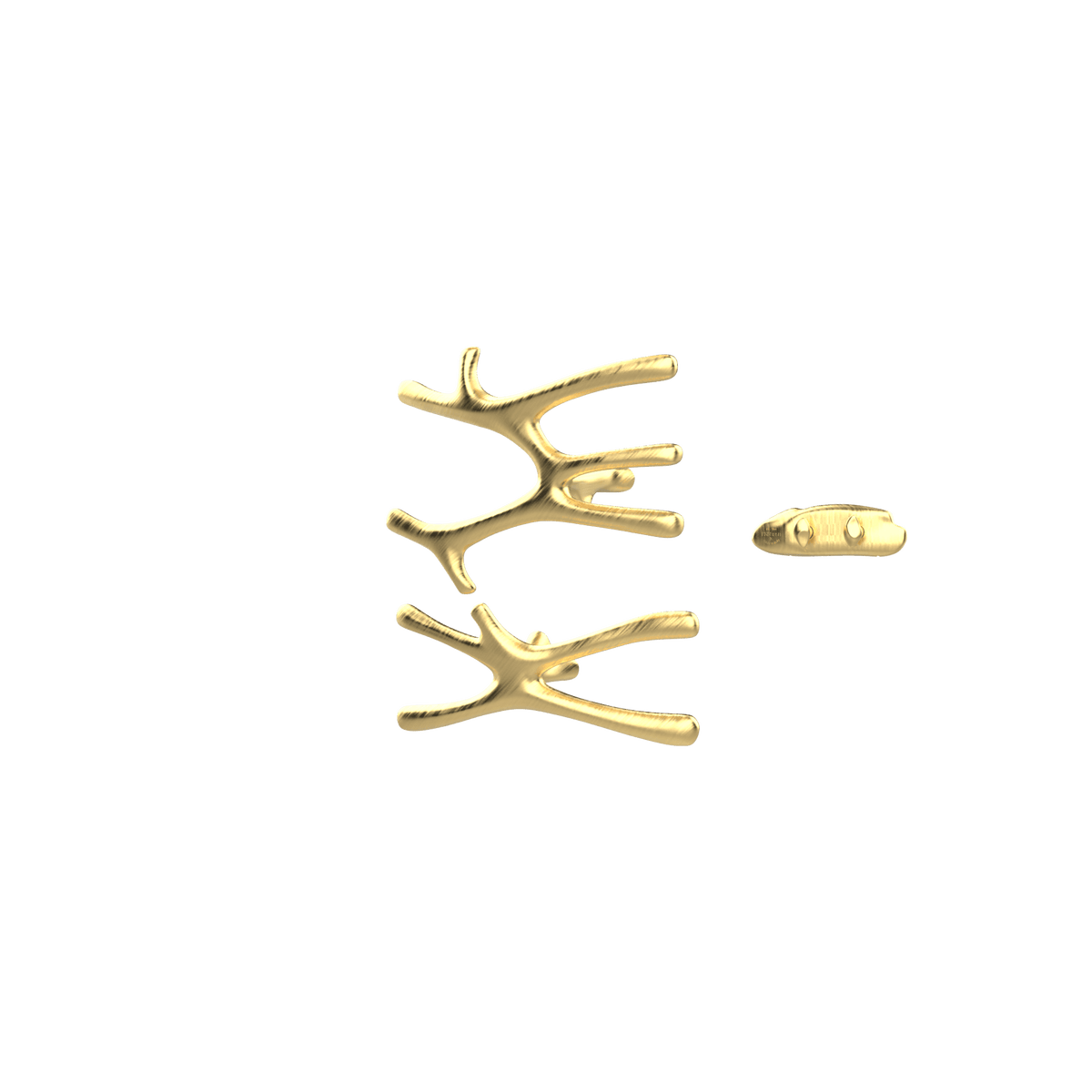 P&Bhusri S7-MS-BBR-XA Daphne's Branch Medium + Small Towel Warmer in PVD Brushed Brass