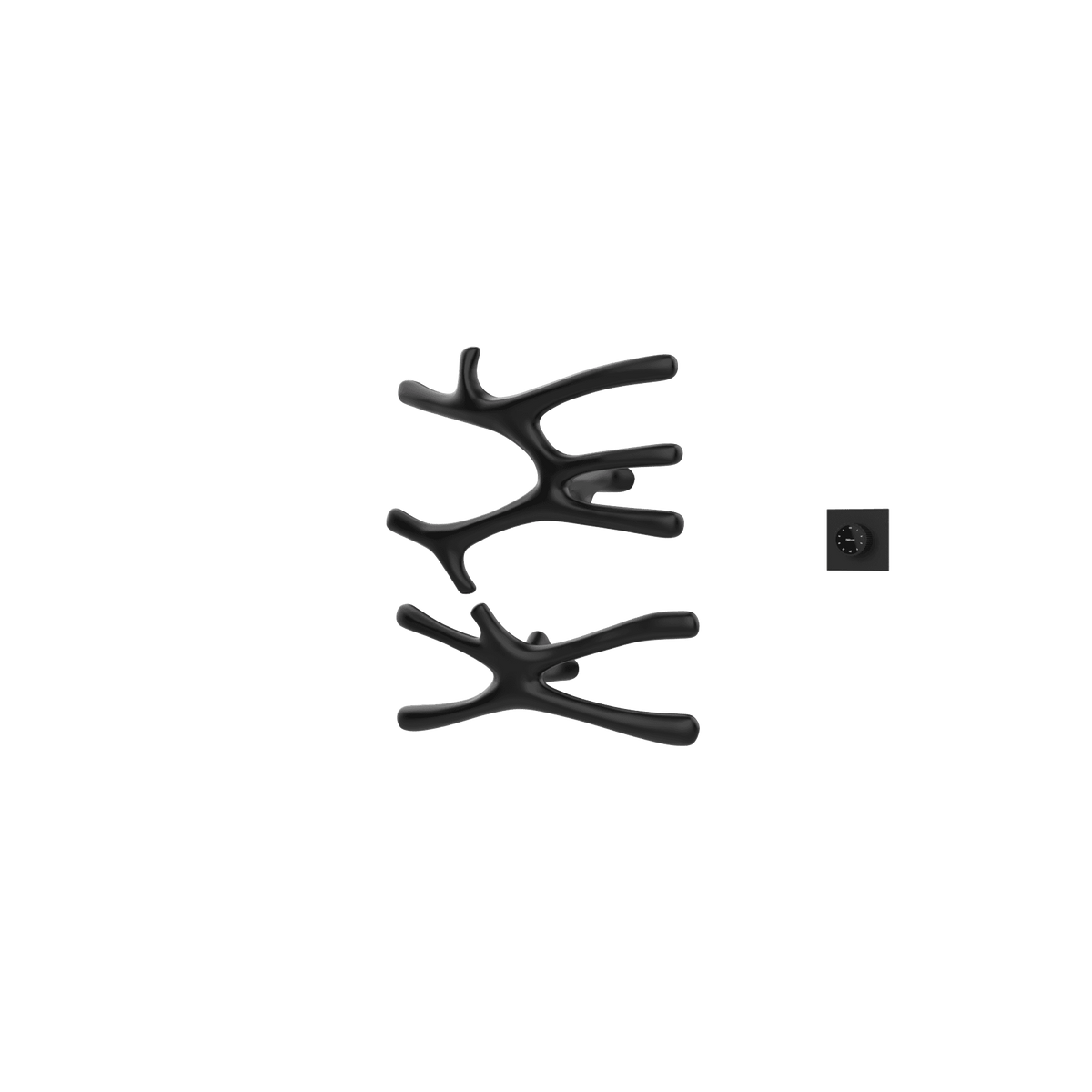 P&Bhusri S7-MS-BLK-XM Daphne's Branch Medium + Small Towel Warmer in Matte Black