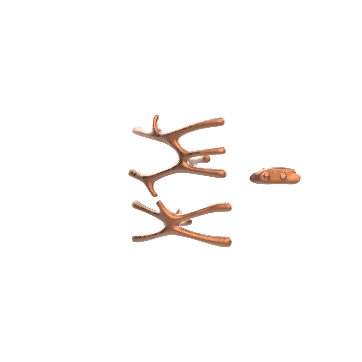 P&Bhusri S7-MS-BRG-XA Daphne's Branch Medium + Small Towel Warmer in PVD Brushed Rose Gold