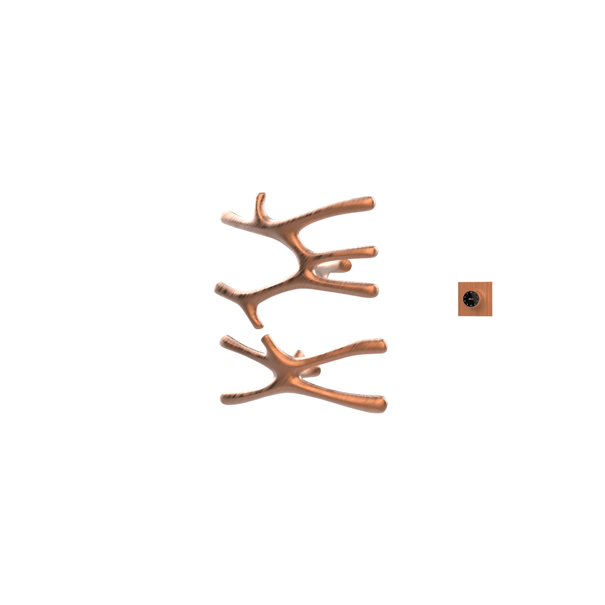 P&Bhusri S7-MS-BRG-XM Daphne's Branch Medium + Small Towel Warmer in PVD Brushed Rose Gold
