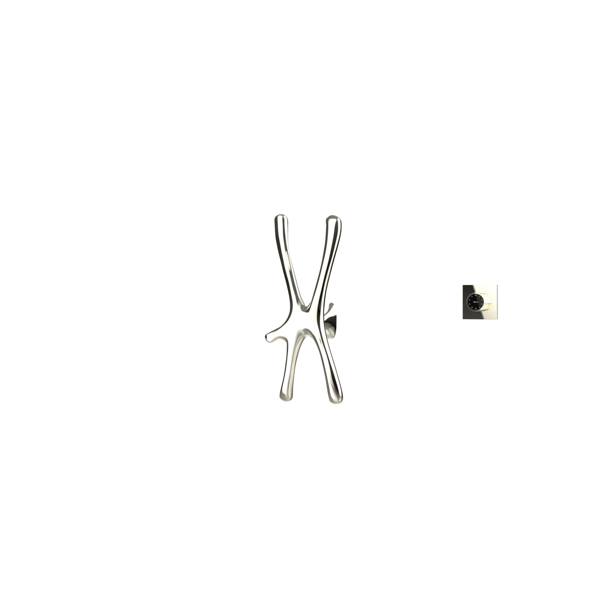 P&Bhusri S7-S-PWG-XM Daphne's Branch Small Towel Warmer in PVD Polished White Gold