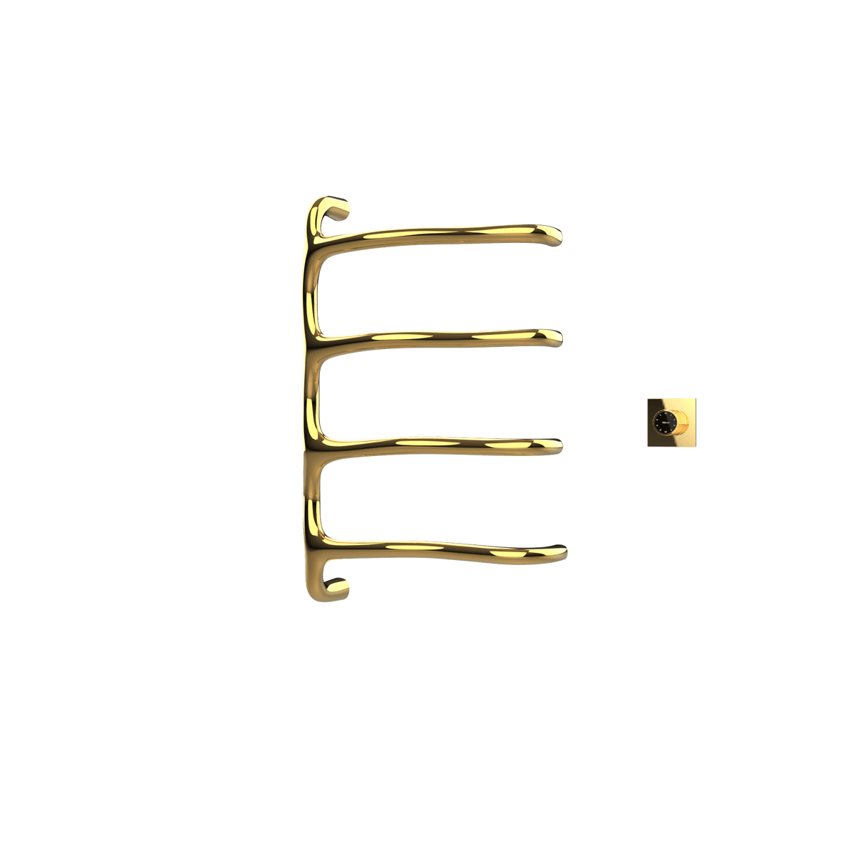 P&Bhusri S8-M-24K-XM Tuscany Glimmer Towel Warmer in PVD 24K Gold