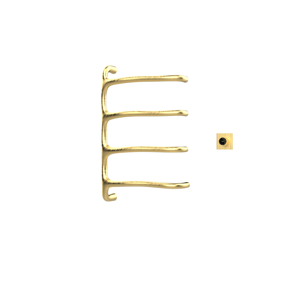 P&Bhusri S8-M-BBR-XM Tuscany Glimmer Towel Warmer in PVD Brushed Brass