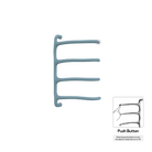 P&Bhusri S8-M-FBL-N Tuscany Glimmer Towel Warmer in Frost Blue