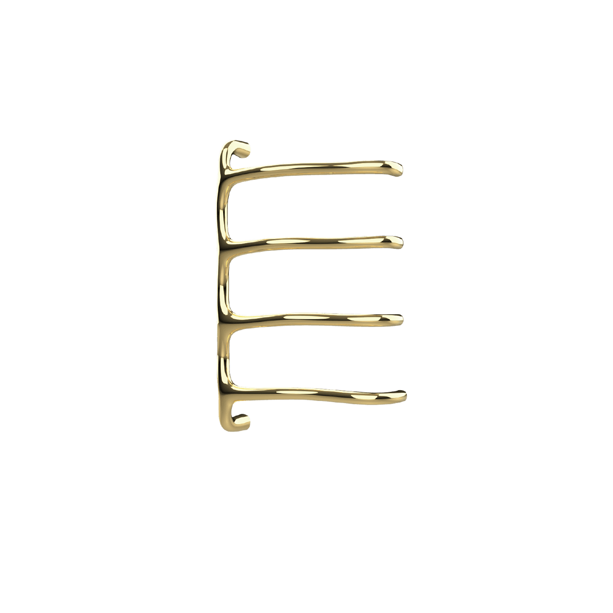 P&Bhusri S8-M-PBR-SC Tuscany Glimmer Towel Warmer in PVD Polished Brass
