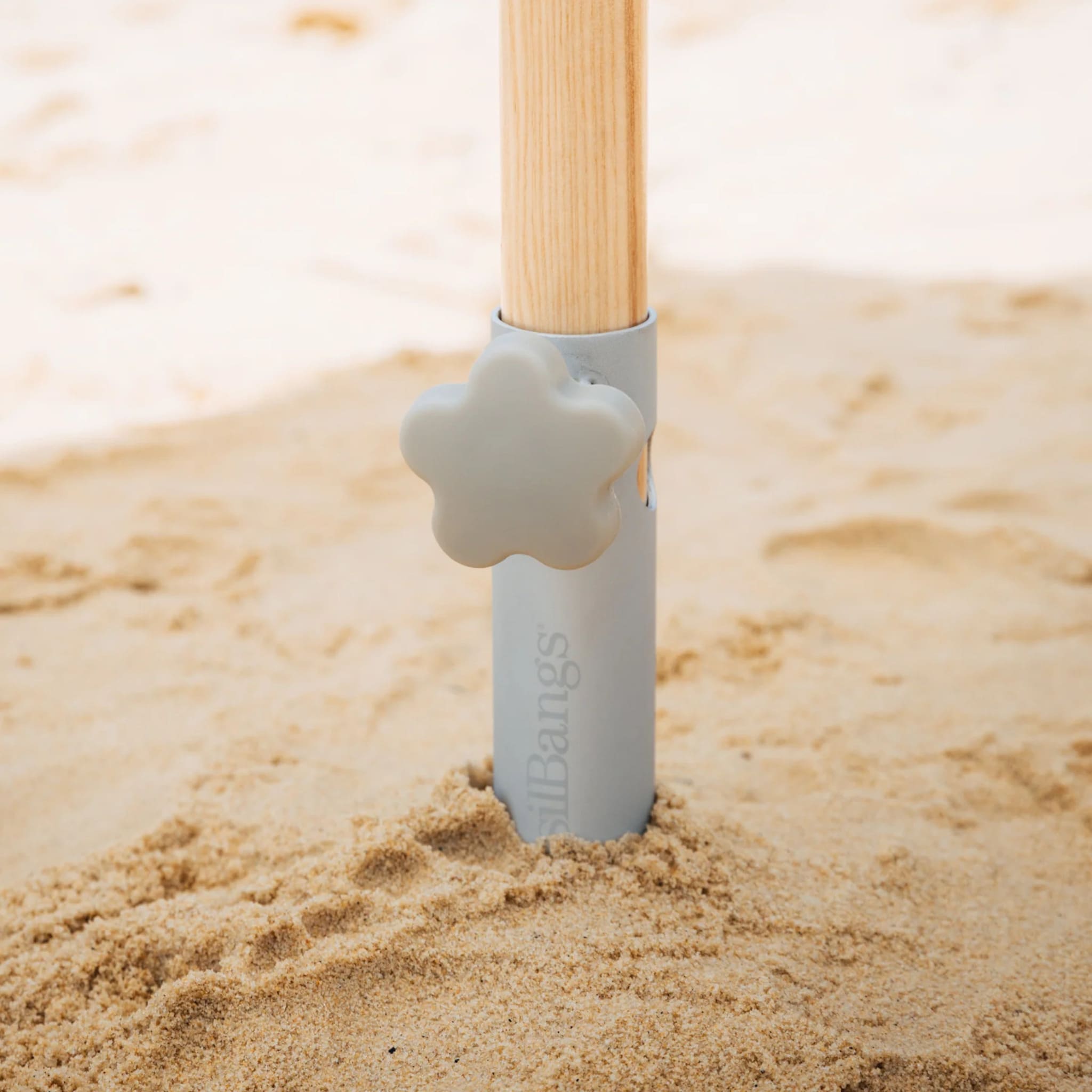 A reliable sand anchor compatible with all Basil Bangs Beach and Jardin Umbrellas.