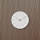 Arne Jacobsen Clocks 43650 Bankers Wall Clock in White/Black/Red