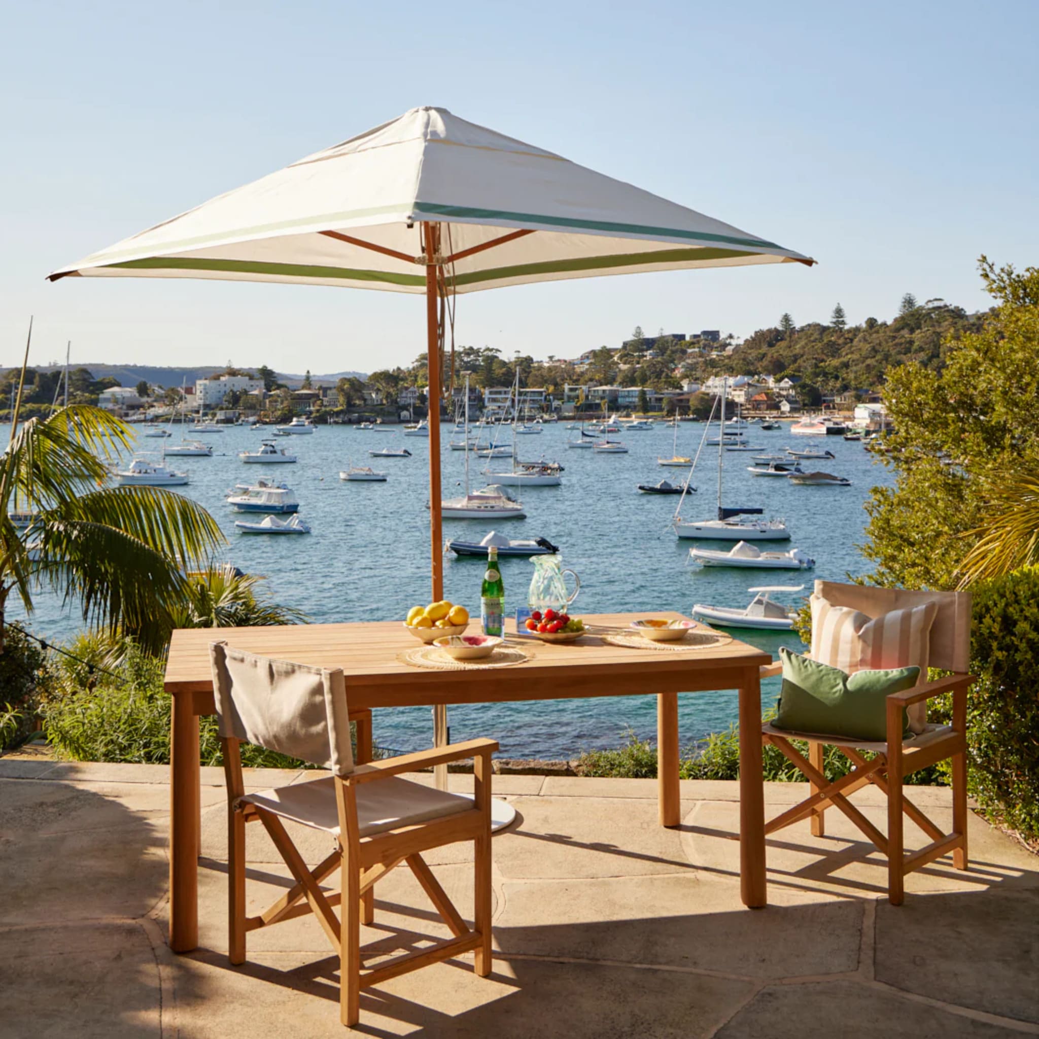 Regatta Patio Umbrella offering UPF50+ sun protection, removable canopies, and a minimalist, valance-free design.