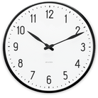 Arne Jacobsen Clocks 43643 Station Wall Clock in White/Black
