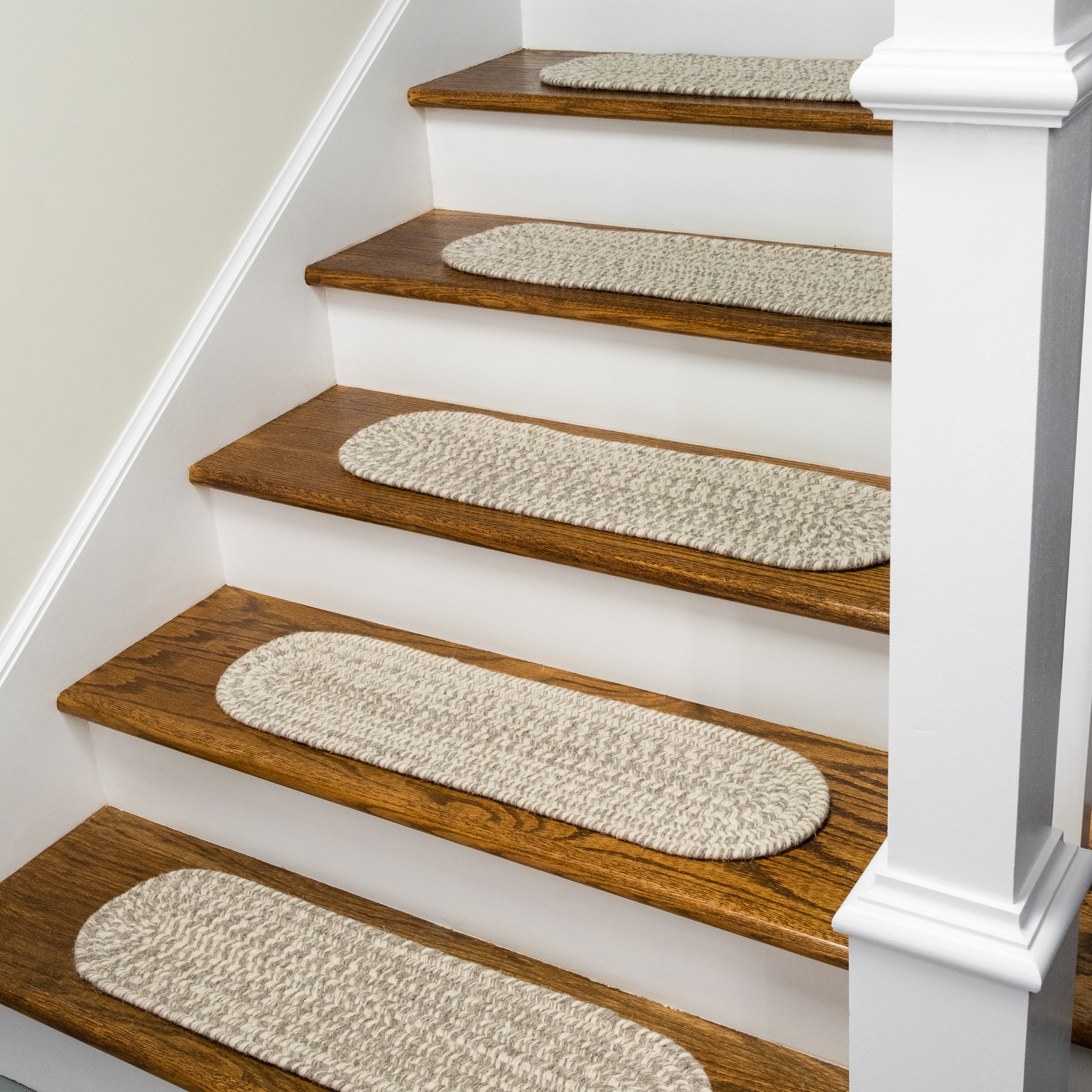 All Natural Woven Tweed Stair Treads Dark Gray WT32