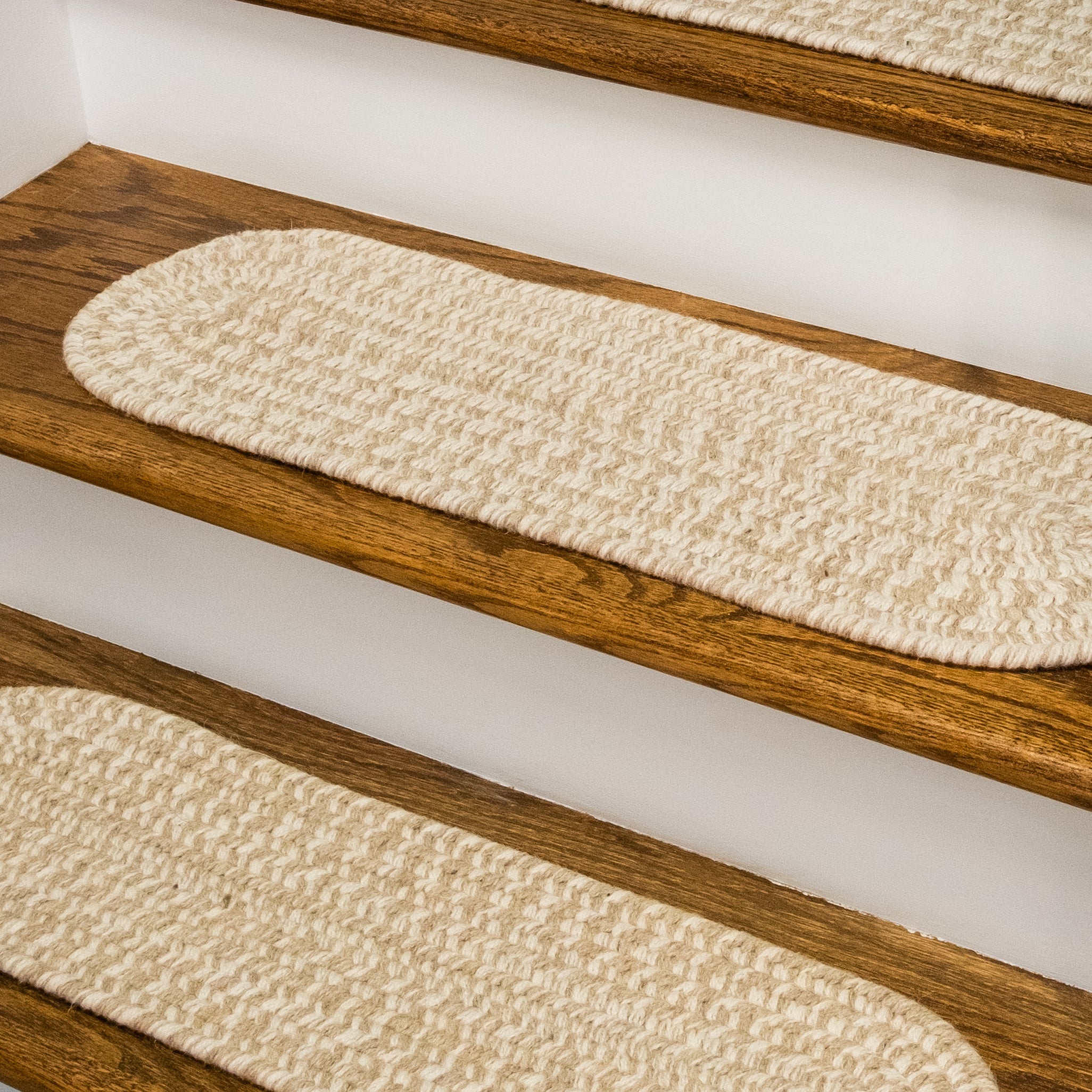 All Natural Woven Tweed Stair Treads Beige WT33