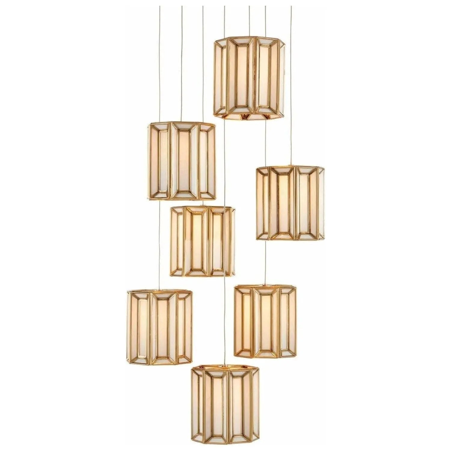 Currey and Company - Daze 7-Light Multi-Drop Pendant - 9000-0890 | The Rug District