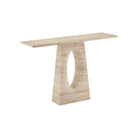 Currey and Company - Demi Travertine Console Table - 3000-0286 | The Rug District