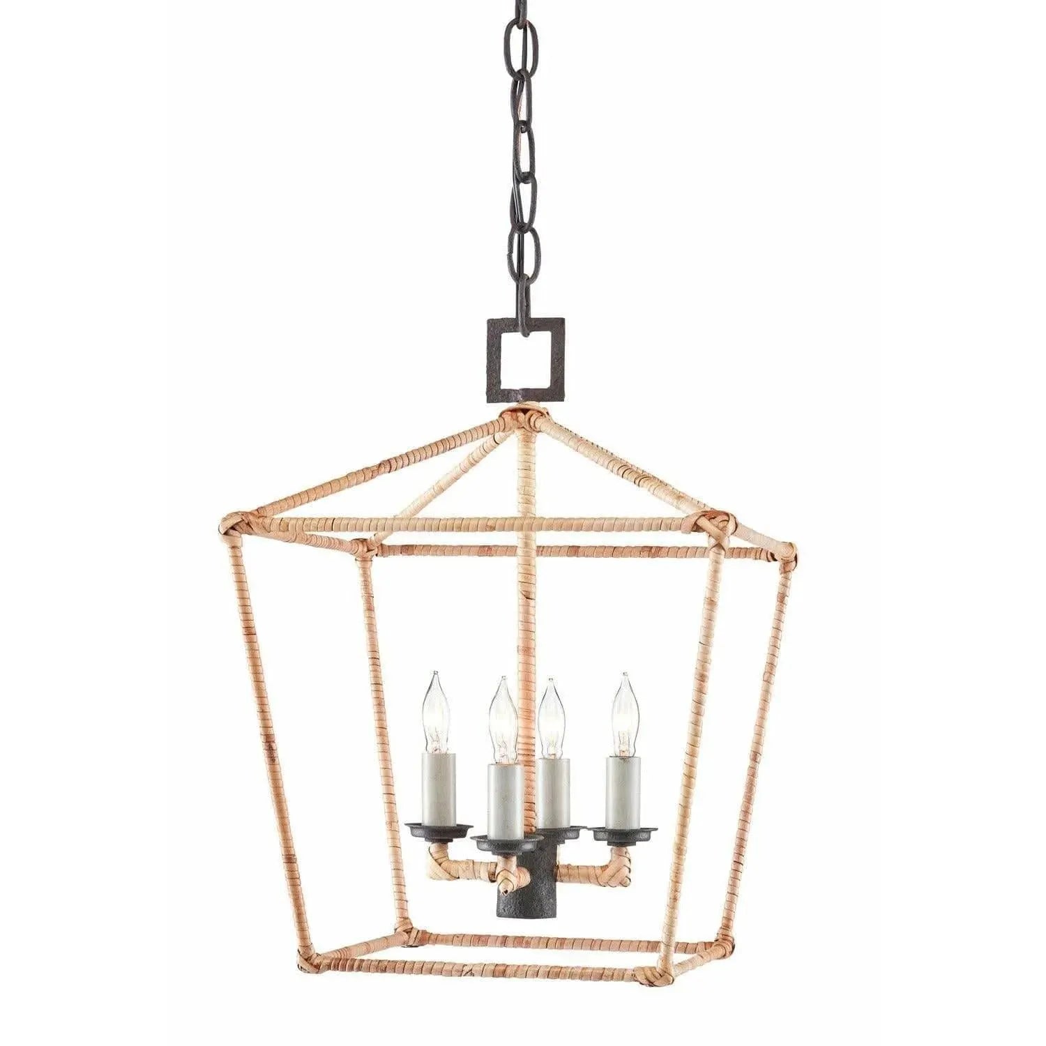 Currey and Company - Denison Rattan Lantern - 9000-0873 | The Rug District