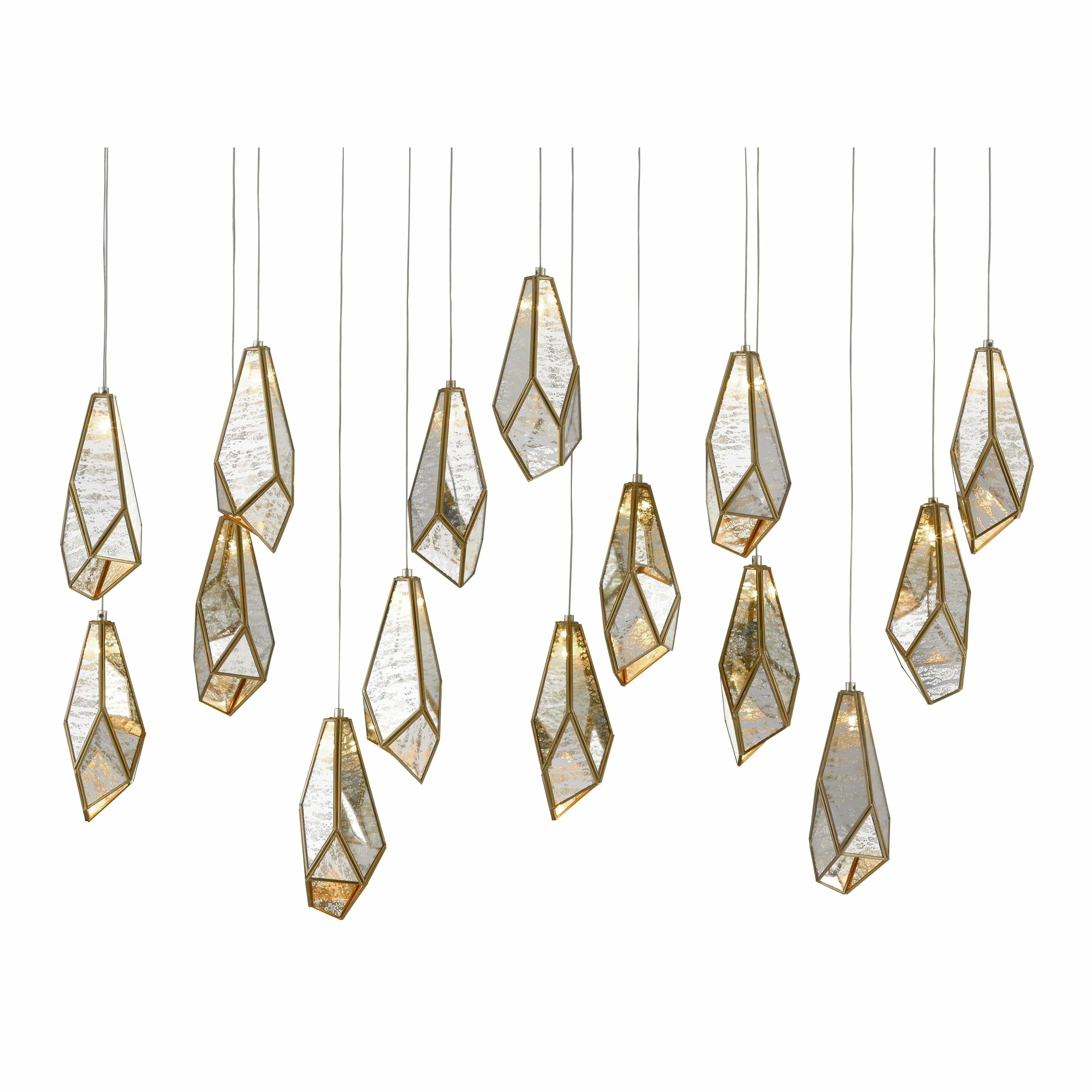 Currey and Company - Glace Linear Multi Pendant - 9000-0706 | The Rug District