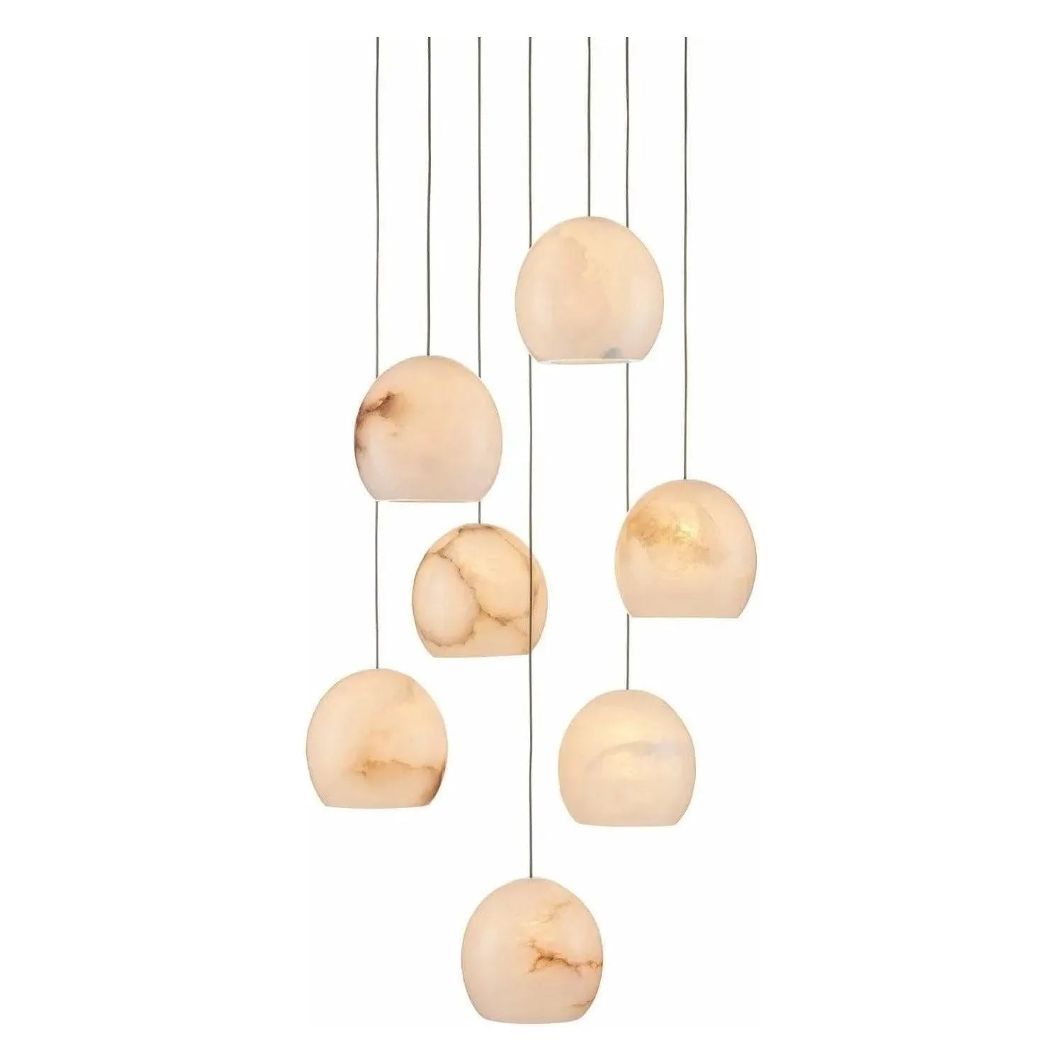 Currey and Company - Lazio 7-Light Multi-Drop Pendant - 9000-0897 | The Rug District