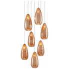 Currey and Company - Rame 7-Light Multi-Drop Pendant - 9000-0904 | The Rug District