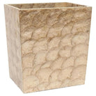 Pigeon and Poodle PP000244 Andria Rectangle Waste Basket in Smoked Capiz Shell