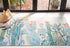 Door And Kitchen Mat DKM376R-1826 Fuchsia / Turquoise