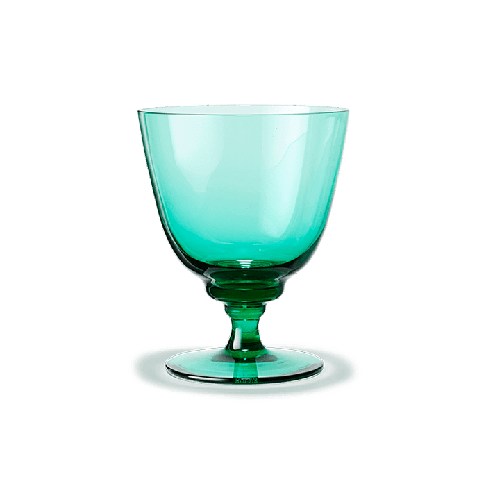Holmegaard 4300488 Flow Glass on Foot in Emerald Green